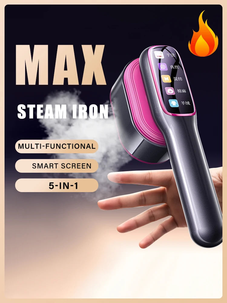 Défroisseur vapeur portatif violet avec vapeur